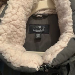 Olive Faux-Fur Trim Hooded Parka Coat